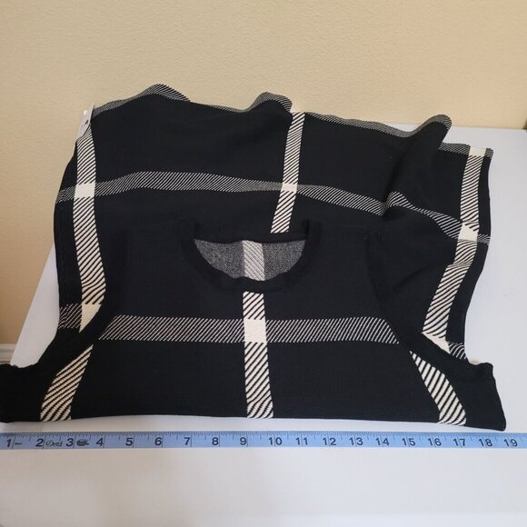 Commense Womens Sweater Plaid Knit Dress XL Stretchy Comfy‎ Preppy Office Career - Picture 5 of 10